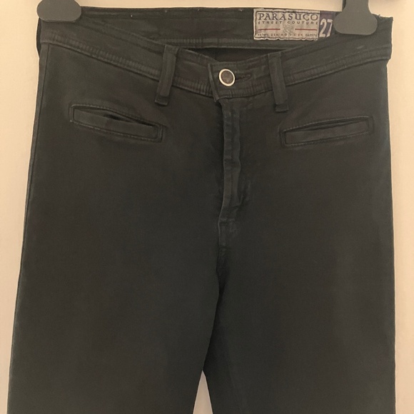 VINTAGE BLACK PARASUCO STRAIGHT LEG JEANS - Picture 1 of 12